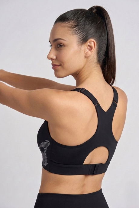 Zelocity High Impact Moisture Wicking Sports Bra - Jet Black — image 4